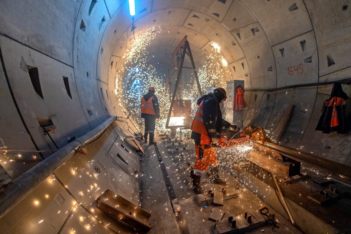 Монолитные конструкции станции метро «Вавиловская» готовы более чем на 50%